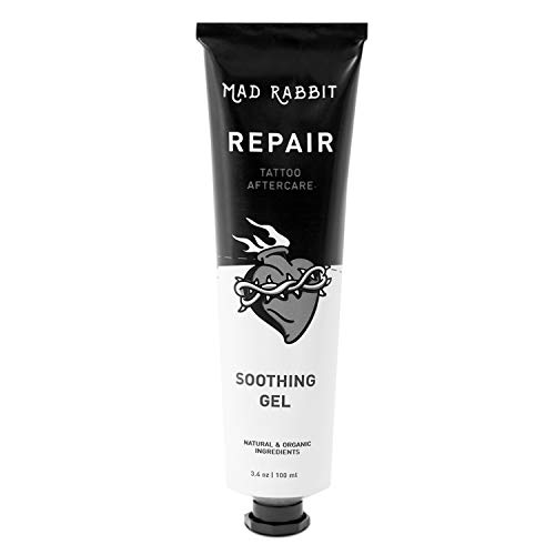 Mad Rabbit Repair - Tattoo Aftercare Soothing Gel and Moisturizer for New Tattoos - Soothing Tattoo Care with Natural and Organic ingredients - Prevents Skin Irritation and Damage