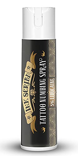 Ink Scribd Tattoo Numbing Spray - Premium Topical Anesthetic Pain Relief Spray - Numbing Spray for Tattoos, Waxing and Skin Numb to Stop Pain. Tattoo Numbing Spray Extra Strength
