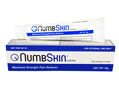 New Numbskin Numbing Cream 5% Lidocaine Topical Anesthetic– Fast Acting Tattoo Numbing Cream for Deep Pain Relief & Numbing Cream for Microneedling/Piercing/Microblading/Laser Hair Removal (1 tube)