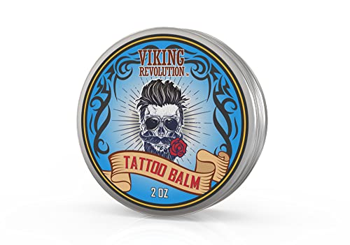 Viking Revolution Tattoo Care Balm for Before, During & Post Tattoo – Safe, Natural Tattoo Aftercare Cream – Moisturizing Lotion to Promote Skin Healing (1 Pack)