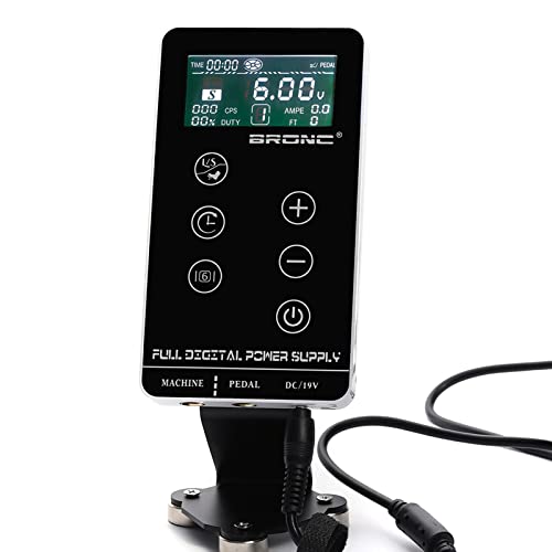 BRONC Professional Tattoo Power Supply Touch Screen Digital LCD for Tattoo Machines