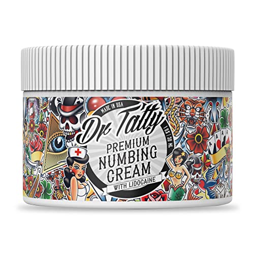 Dr Tatty - Premium Tattoo Numbing Cream - Topical Lidocaine Cream Maximum Strength - Numbing Cream for Tattoo, Waxing, Piercing, and Microneedling - Pain Relief Cream - 30ml