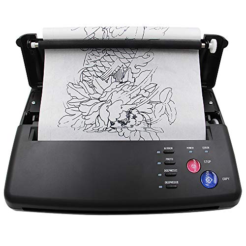Tattoo Stencil Printer Tattoer Tattoo Thermal Copier with 10 Free Transfer Paper Tattoo Stencil Printer for Tattooing Tattoo Transfer Printer Tattoo Stencil Machine(2021 Upgrated) (Black)
