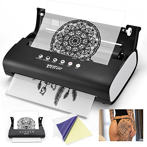 Bcetasy Tattoo Stencil Transfer Printer, With Free 20PCS Transfer Paper, Thermal Copier Machine for Tattoo Transfer Temporary and Permanent Tattoos,Lightweight Upgrade Version
