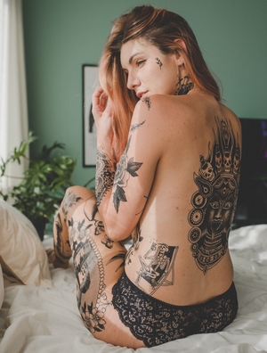 full back tattoos for women