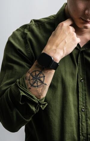Compass Tattoo - Forearm Tattoo Ideas For Men