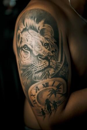 Clock Tattoo Idea for men