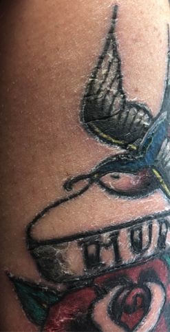 tattoo cracking
